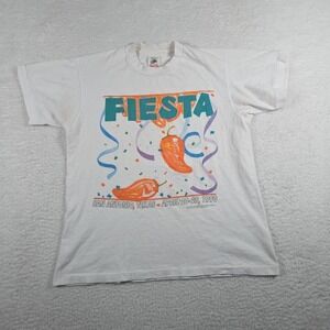 Vintage 1990 San Antonio Fiesta Festival Distressed Shirt Size Large